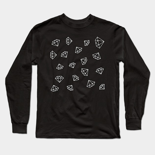 Diamonds Pattern v2 Long Sleeve T-Shirt by Jennifer